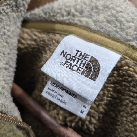 North Face Jacket Men Medium Brown Quarter Zip Pullover Gordon Lyons Sweater - Picture 3 of 10